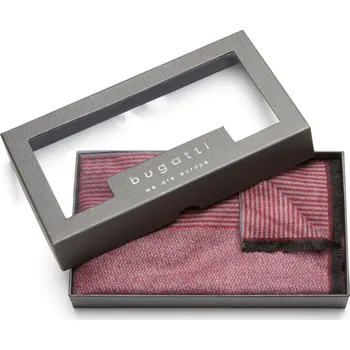 Šála Bugatti pánská zimní šála v dárkové krabičce 6300B 20504 960 Vínová ONE SIZE