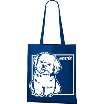 Plátěná taška Westík, Barva Modrá, Velikost 40×45 cm, Canvas Nákupní taška Bezvatriko.cz 1069