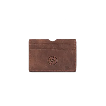 Kabelka Vasky Tom Brown - kožený vizitkovník hnědý