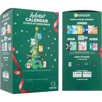 Garnier Advent Calendar 12 Days of Christmask 2022 Kosmetická sada Garnier Advent Calendar 12 Days of Christmask 2022