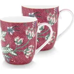PIP Studio Hrnek malý Flower Festival tmavě růžová 145ml sada 2ks 51.002.327