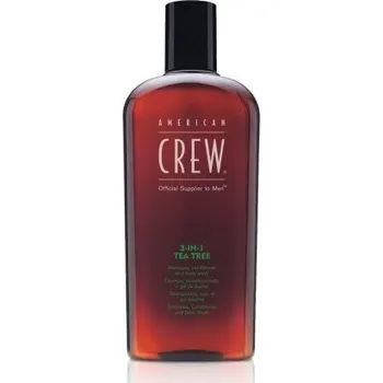 Šampon American Crew Tea Tree 3in1 - Šampon+kondicionér+sprchový gel 1000 ml