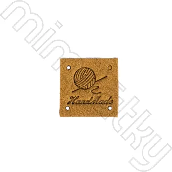 Nášivka Nášivka handmade klubíčko koženka hořčicová