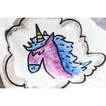 Dětská deka MamaPocket Bavlněná dětská plena s motivem "Jednorožec"