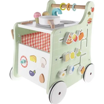 Dětské chodítko ZOPA Wood dřevěné aktivity chodítko kuchyňka