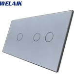 WELAIK dvojnásobný skleněný panel 1+2 - šedý