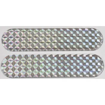 Carvin Samolepící odrazka na zpětné zrcátko, blinker 105x25mm stříbrná 2ks