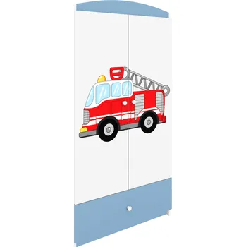 Šatní skříň Dětská skříň Babydreams 90 cm hasičské auto modrá