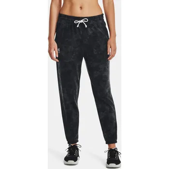 Dámské kalhoty Dámské tepláky Under Armour Rival Terry Print Jogger-BLK - černé Velikost: S