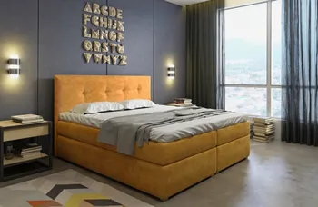 Postel Sivara čalouněná postel s úložným prostorem 140 x 200 cm Terra 48