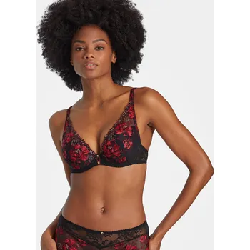 Souprava dámského spodního prádla Podprsenka push up AUBADE (ICN81-02), Barva černá, Velikost 75E