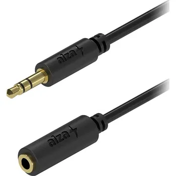 Datový kabel AlzaPower Core Audio 3.5mm Jack (M) to 3.5mm Jack (F) 3m černý