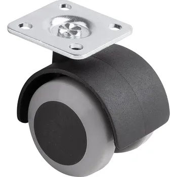 Pojezdové kolečko Strong Kolečko 40 mm s plotničkou otočné měkčené šedé
