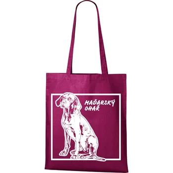 Plátěná taška Maďarský ohař, Barva Purpurová, Velikost 40×45 cm, Canvas Nákupní taška Bezvatriko.cz 1171