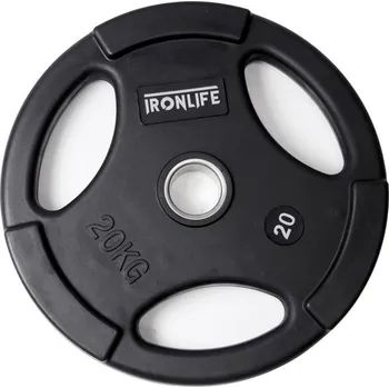 Olympijský pogumovaný kotouč IRONLIFE Deluxe 20 kg