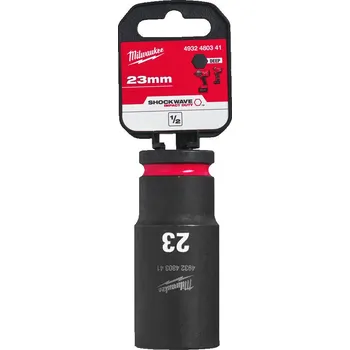 Gola hlavice MILWAUKEE 1/2" prodloužená průmyslová hlavice STD, 23mm