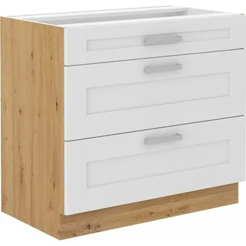 Kuchyňská skříňka Spodní zásuvková skříňka LUNNA BÍLÁ / ARTISAN 80 D 3S BB