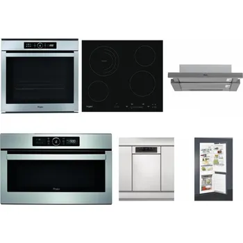 Set domácích spotřebičů WHIRLPOOL ABSOLUTE AKZM 8480 IX + WHIRLPOOL AKT 8900 BA + WHIRLPOOL AKR 749/1 IX + WHIRLPOOL ABSOLUTE AMW 730 IX + WHIRLPOOL WSBO 3O34 PF X + WHIRLPOOL ART 65031