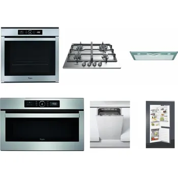 Set domácích spotřebičů WHIRLPOOL ABSOLUTE AKZM 8480 IX + WHIRLPOOL TKRL 661 IX EU + WHIRLPOOL AKR 650/1 IX + WHIRLPOOL ABSOLUTE AMW 730 IX + WHIRLPOOL WSIC 3M27 C + WHIRLPOOL ART 65031