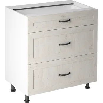 Kuchyňská skříňka Tempo Kondela Spodní šuplíková skříňka, bílá/sosna skandinávská, ROYAL D80S3