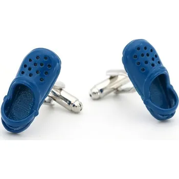 Manžetový knoflíček Manžetové knoflíčky s motivem gumové boty, crocsky Modrá