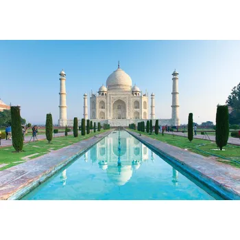 Fototapeta DIMEX | Vliesová fototapeta Tádž Mahal MS-5-1122 | 375 x 250 cm| zelená, modrá, bílá, béžová + Vliesová fototapeta na stěnu DIMEX Tádž Mahal MS51122 v rozměru 375 x 250 cm + lepidlo zdarma