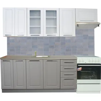 Kuchyňská linka Kuchyňská sestava grey stone/light grey/grey 240 EMPORIUM