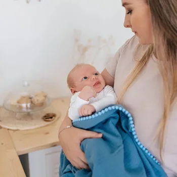 Dětská deka Lily is sailing Deka Mušelín Barva: Modrá