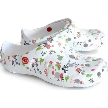 Dámská zdravotní obuv Schu´zz Globule dámská obuv 0029 bílá potisk květiny, Velikost 38