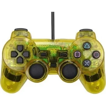 Herní ovladač Ovladač PS2 kabelový žlutý crystal