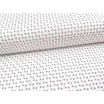 Mirtex Plátno DOMESTIK 145/A994 Vočka Blue-Red Andílky do zdravotnictví šíře 150cm Zbytková metráž