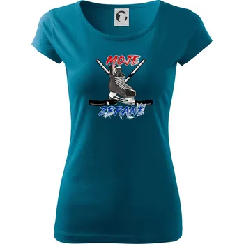 Dámské tričko Moje zbraně - hokej - Dámské triko Pure - S ( Petrolejová )