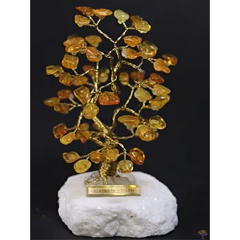 Drahý kámen Magieprirody.cz Jantarový stromeček štěstí 9 cm - S - #239