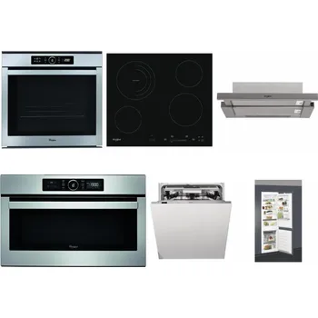 Set domácích spotřebičů WHIRLPOOL ABSOLUTE AKZM 8480 IX + WHIRLPOOL AKT 8900 BA + WHIRLPOOL AKR 5390/1 IX + WHIRLPOOL ABSOLUTE AMW 730 IX + WHIRLPOOL WIO 3T133 PLE + WHIRLPOOL ART 66112