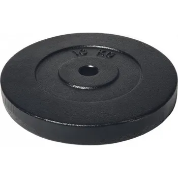 Závaží na činky litinový kotouč ARSENAL 10 kg, otvor 26 mm, ČERNÝ