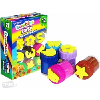 Vodová barva BAMBINO Prstové barvy 12, s razítky