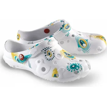 Dámská zdravotní obuv Schu´zz Globule dámská obuv 0029 bílá potisk paví peří, Velikost 37