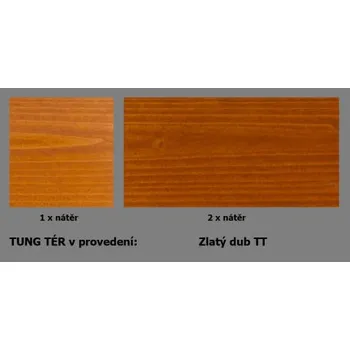 Olej na dřevo BBB TUNG tér 0,9lt - směs borovicového dehtu, tungového oleje a terpentýnu BBB BARVY BBB TUNG TER 000906 zlaty dub