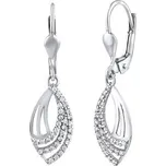 Zlaté visací náušnice VIOLETTA se zirkony QRGE028