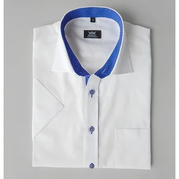 Pánská košile HEDVA ČESKÝ BROKÁT Košile EXTRA SLIM/KR bílá Velikost: 37