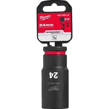 Gola hlavice MILWAUKEE 1/2" prodloužená průmyslová hlavice STD, 24mm