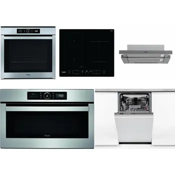 Set domácích spotřebičů WHIRLPOOL ABSOLUTE AKZM 8480 IX + WHIRLPOOL WL B8160 NE + WHIRLPOOL AKR 749/1 IX + WHIRLPOOL ABSOLUTE AMW 730 IX + WHIRLPOOL WSIO 3O34 PFE X
