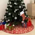 Vánoční dekorace Podložka pod vánoční stromek s punčochou červená 330276 122 cm