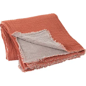 Přehoz na lůžko BLOMUS Přehoz 130 x 200 cm cihlově hnědý Double