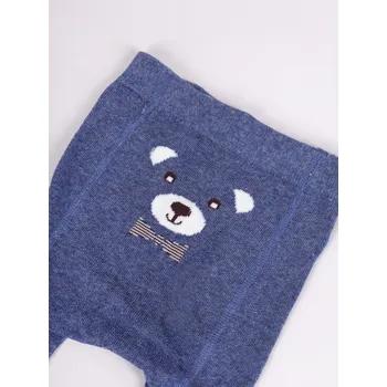 Punčocháče YO RAB0003C modrošedé s méďou velikost oblečení - děti: 80/86