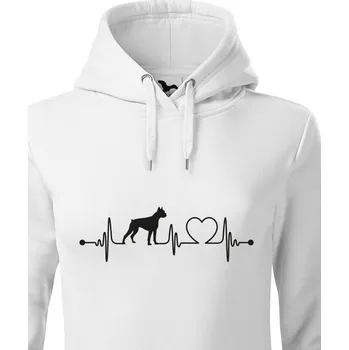 Dámská mikina Dámská mikina Boxer tep, Barva Bílá, Velikost XS, Canvas Dámská mikina Bezvatriko.cz 1056