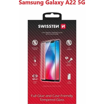 Sklo swissten full glue, color frame, case friendly samsung a226 galaxy a22 5g černé