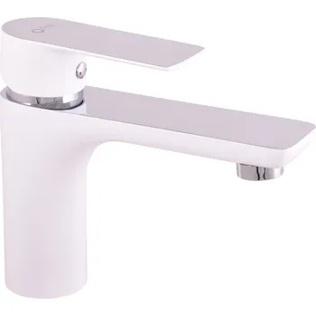 Vodovodní baterie Vodovodní baterie umyvadlová VLTAVA, Barva: chrom/bílá, Rozměr: 3/8''