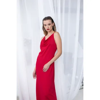 Dámské šaty Červené dlouhé šaty Tokyo – nanoSPACE by LADA Velikost: XL