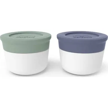 Jídlonosič Monbento sada 2 ks omáčníků MB Temple S pink green Natural/blue Natural